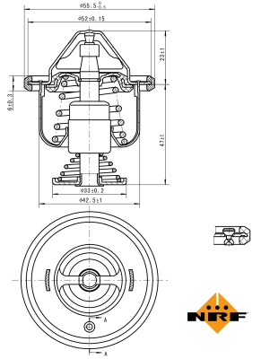 Termostat,lichid racire 725199 NRF