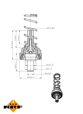 Termostat,lichid racire 725203 NRF