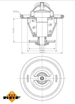 Termostat,lichid racire 725214 NRF