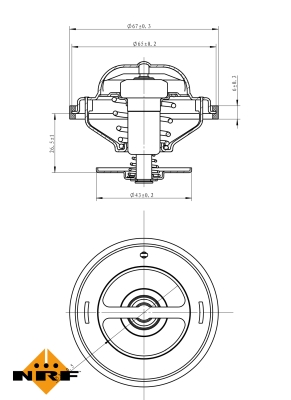 Termostat,lichid racire 725215 NRF