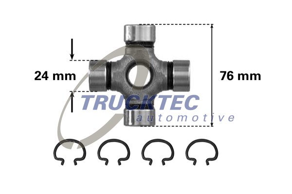 Articulatie, cardan 02.34.004 TRUCKTEC AUTOMOTIVE