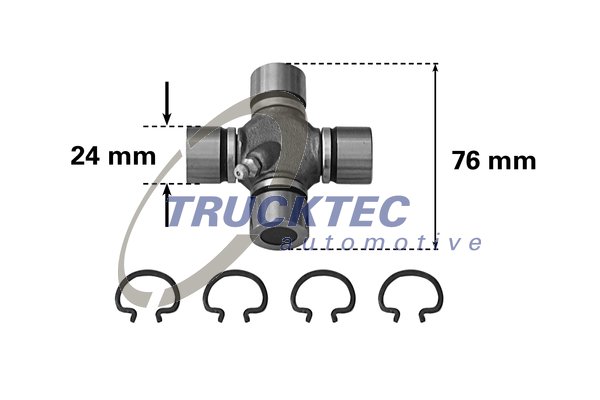 Articulatie, cardan 02.34.017 TRUCKTEC AUTOMOTIVE