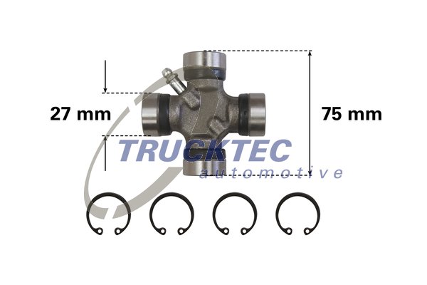 Articulatie, cardan 02.34.041 TRUCKTEC AUTOMOTIVE