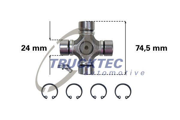 Articulatie, cardan 02.34.053 TRUCKTEC AUTOMOTIVE