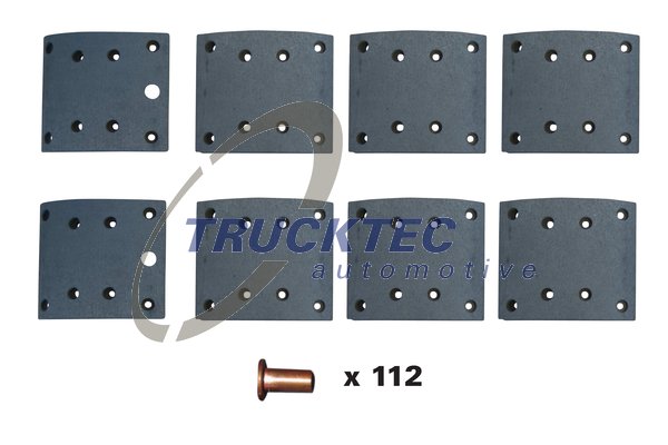 Set garnituri de frictiune, frana tambur 03.35.122 TRUCKTEC AUTOMOTIVE