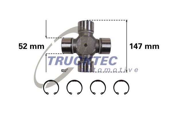 Articulatie, cardan 05.34.002 TRUCKTEC AUTOMOTIVE