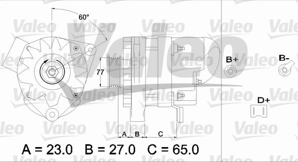 Generator / Alternator 433452 VALEO