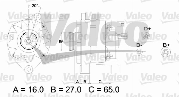 Generator / Alternator 433468 VALEO