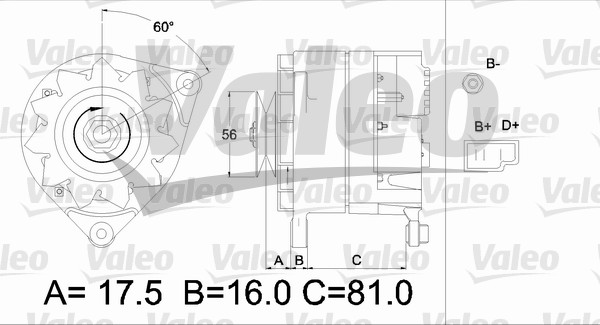 Generator / Alternator 436223 VALEO