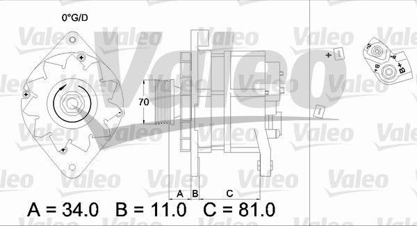 Generator / Alternator 436302 VALEO