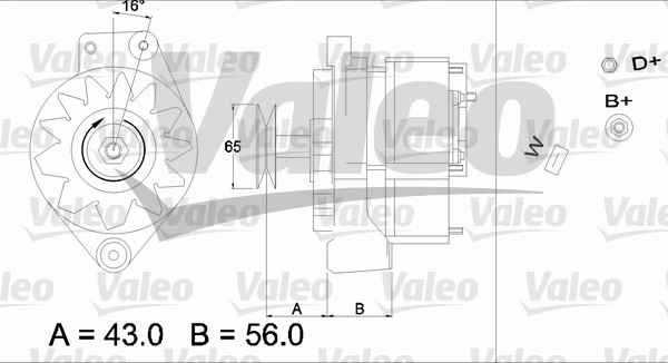 Generator / Alternator 436400 VALEO