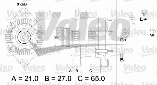 Generator / Alternator 436403 VALEO