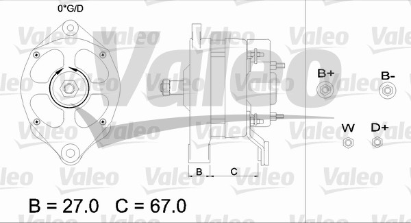 Generator / Alternator 436433 VALEO