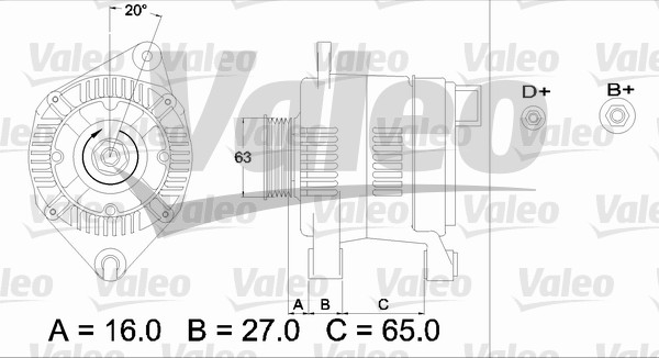 Generator / Alternator 436475 VALEO