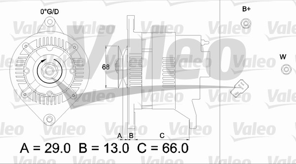 Generator / Alternator 436524 VALEO