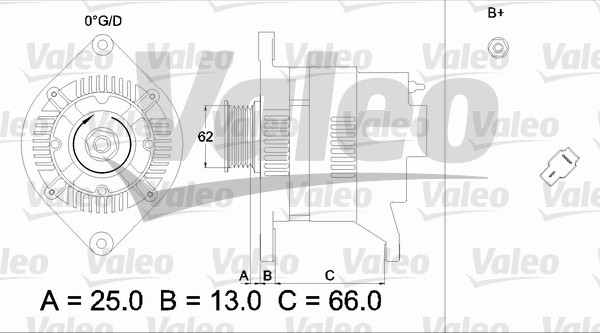 Generator / Alternator 436528 VALEO