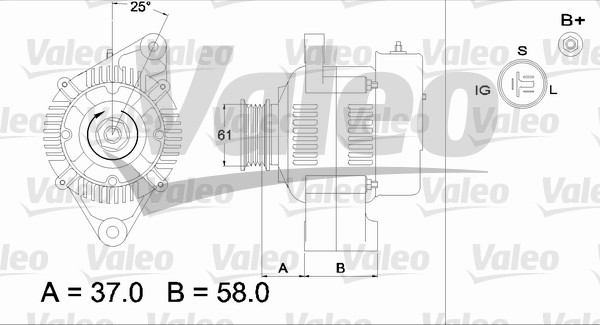 Generator / Alternator 436538 VALEO