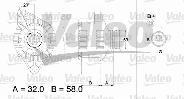 Generator / Alternator 436541 VALEO