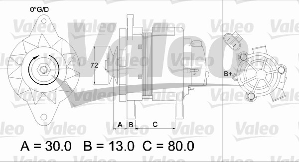 Generator / Alternator 436546 VALEO