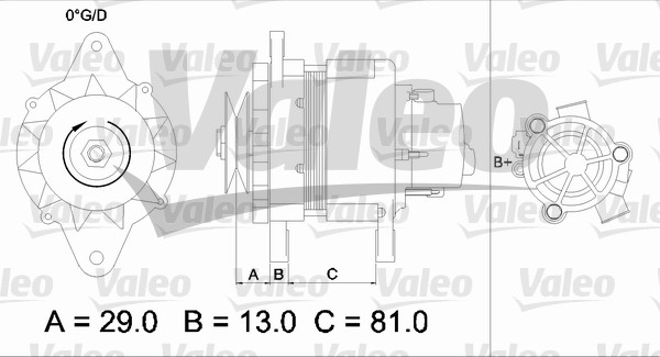 Generator / Alternator 436550 VALEO