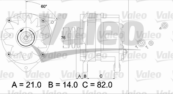 Generator / Alternator 436686 VALEO