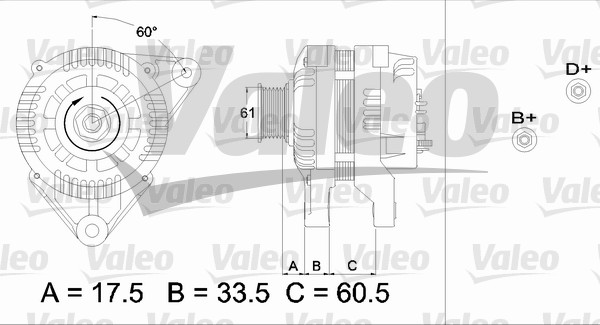 Generator / Alternator 436719 VALEO