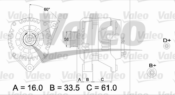 Generator / Alternator 436720 VALEO