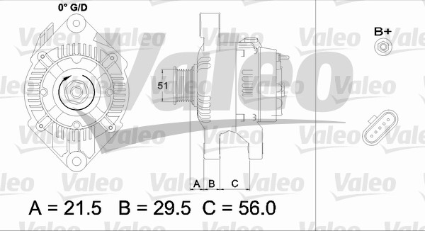 Generator / Alternator 436752 VALEO