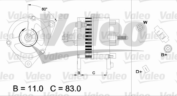 Generator / Alternator 436754 VALEO