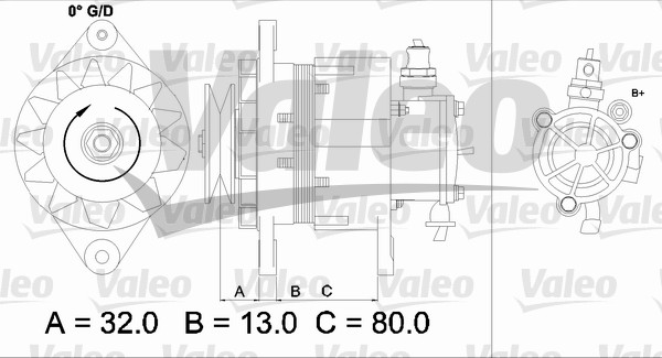 Generator / Alternator 437144 VALEO