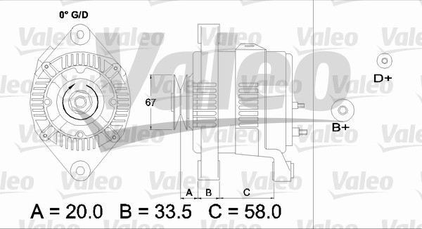 Generator / Alternator 437211 VALEO