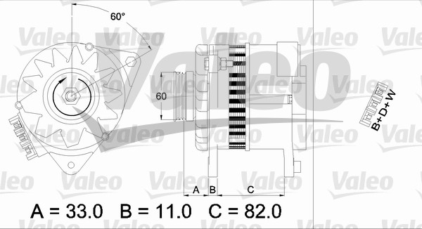 Generator / Alternator 437378 VALEO