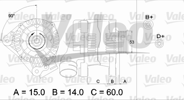 Generator / Alternator 437384 VALEO