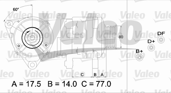 Generator / Alternator 437388 VALEO