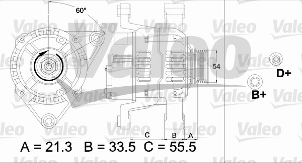 Generator / Alternator 437466 VALEO