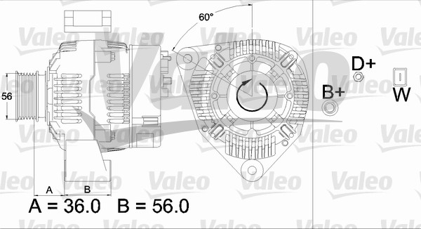 Generator / Alternator 437489 VALEO