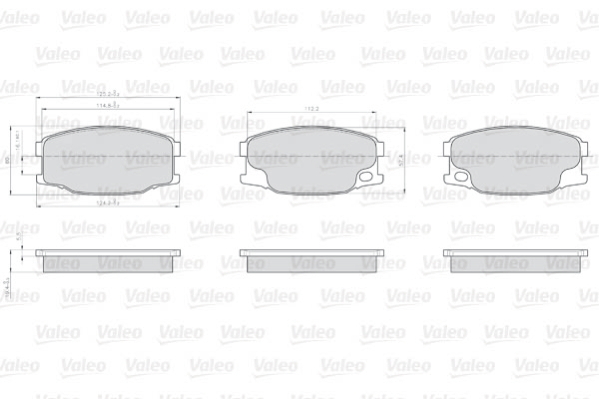 Set placute frana,frana disc 872242 VALEO