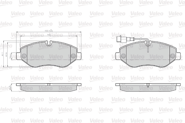 Set placute frana,frana disc 872230 VALEO