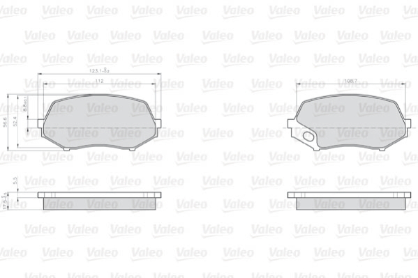 Set placute frana,frana disc 872240 VALEO