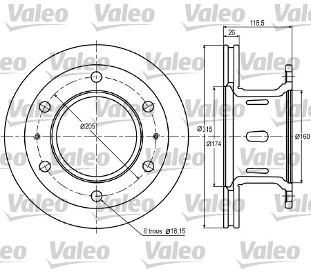 Disc frana 187006 VALEO