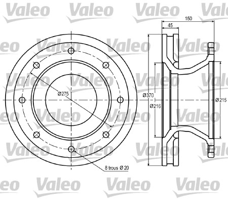 Disc frana 187008 VALEO