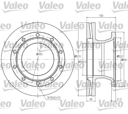 Disc frana 187021 VALEO
