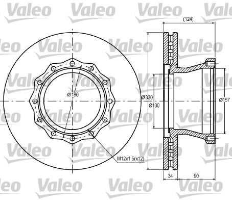 Disc frana 187056 VALEO