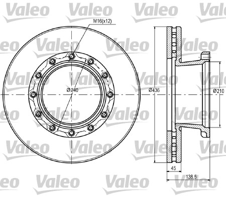 Disc frana 187069 VALEO