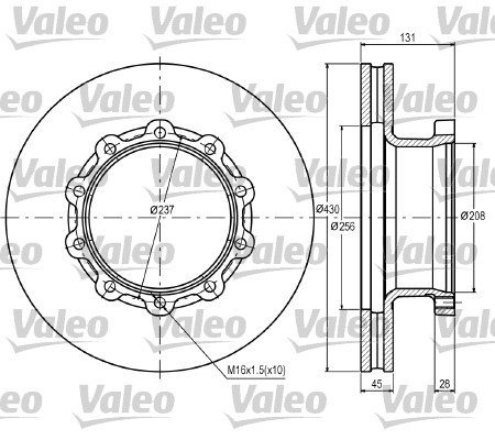 Disc frana 187070 VALEO