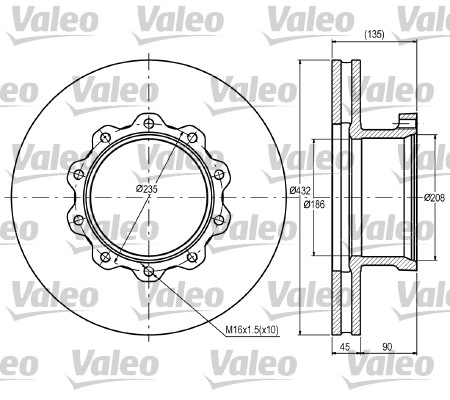 Disc frana 187076 VALEO