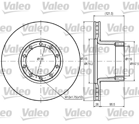 Disc frana 187078 VALEO