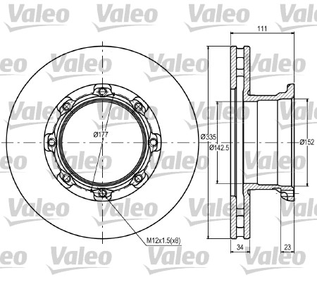 Disc frana 187083 VALEO