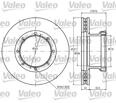 Disc frana 187084 VALEO