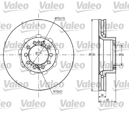 Disc frana 187090 VALEO